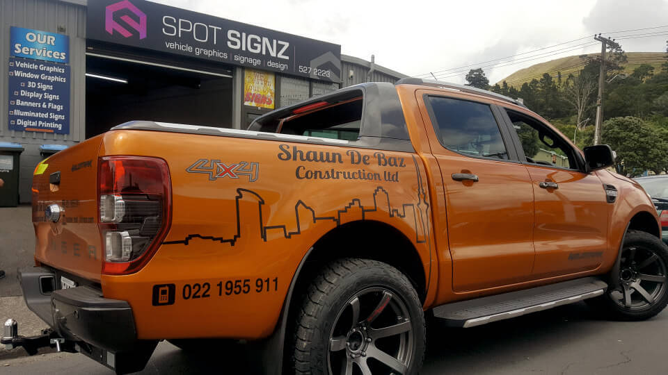 Vehicle signage project by Spot Signz
